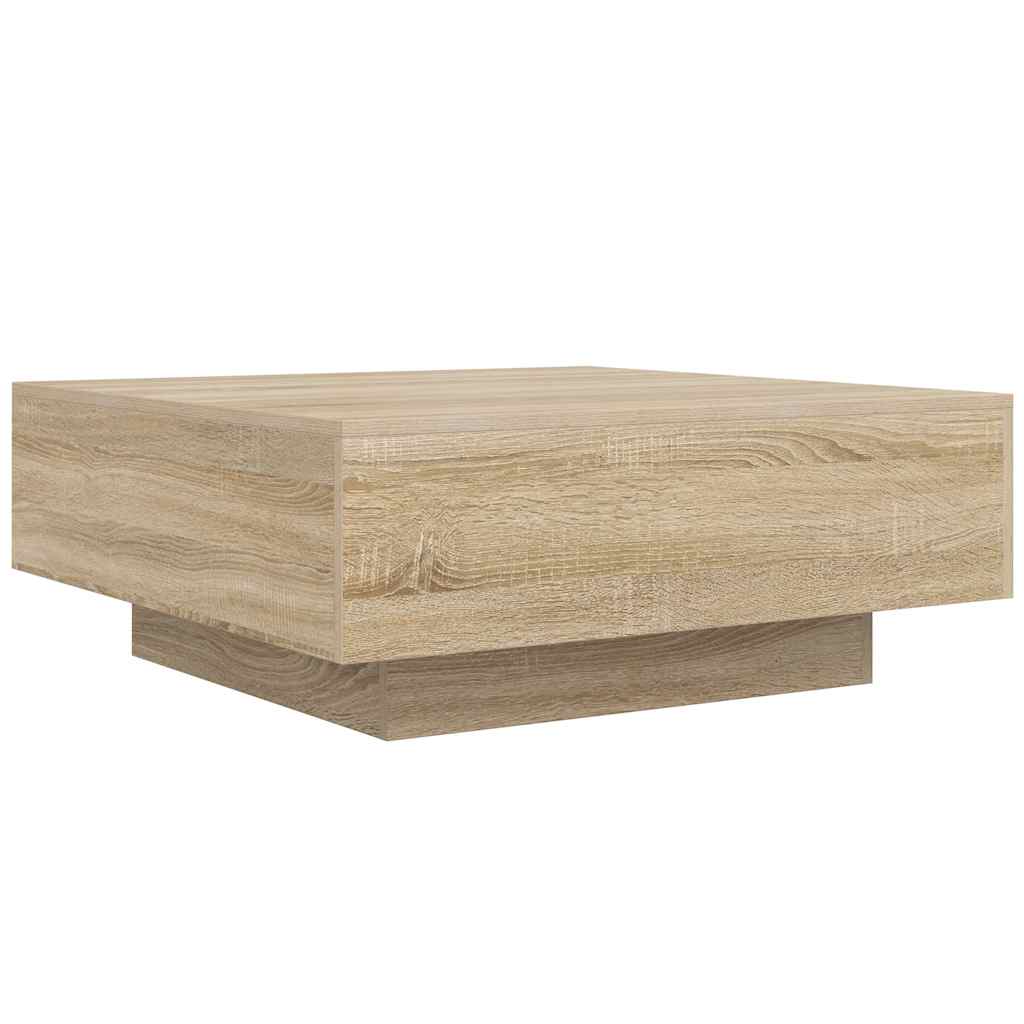 Coffee Table Sonoma Oak 80x80x31 cm Engineered Wood