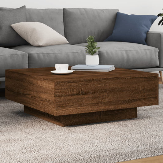 vidaXL Coffee Table Brown Oak 80x80x31 cm Engineered Wood