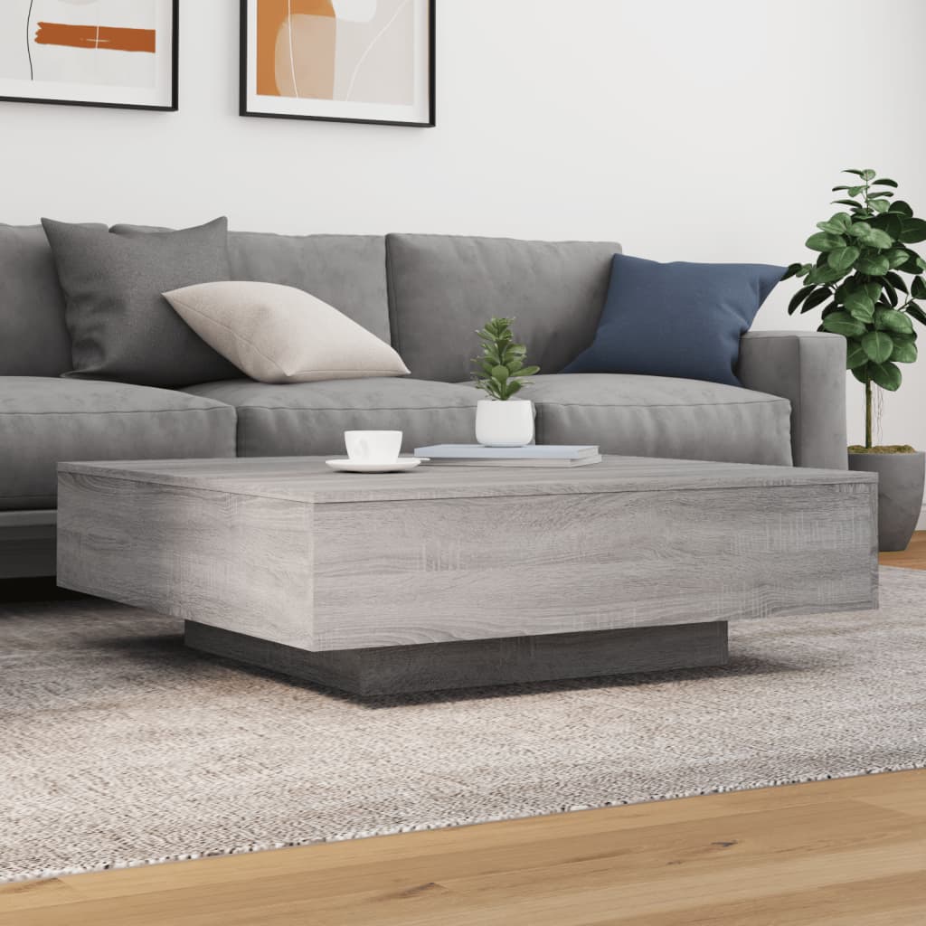 vidaXL Coffee Table Grey Sonoma 100x100x31 cm Engineered Wood