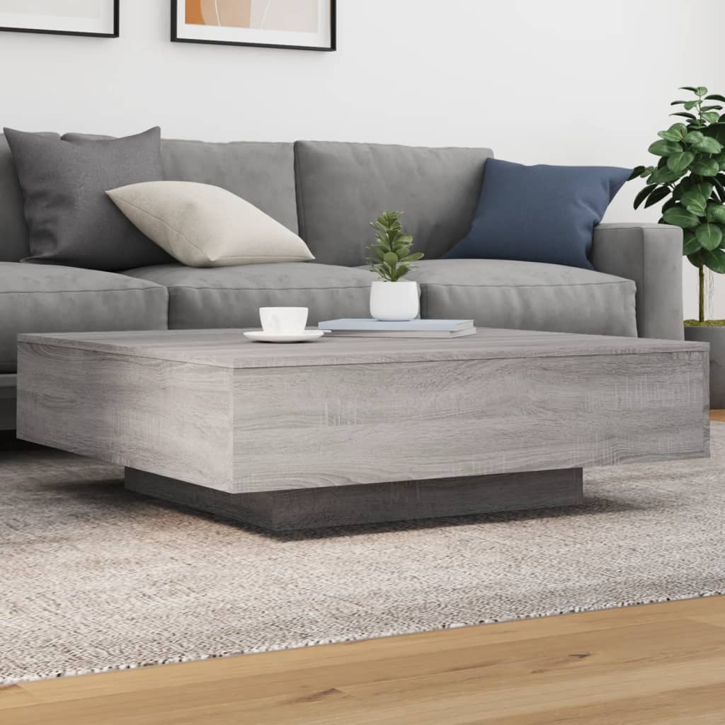 vidaXL Coffee Table Grey Sonoma 100x100x31 cm Engineered Wood