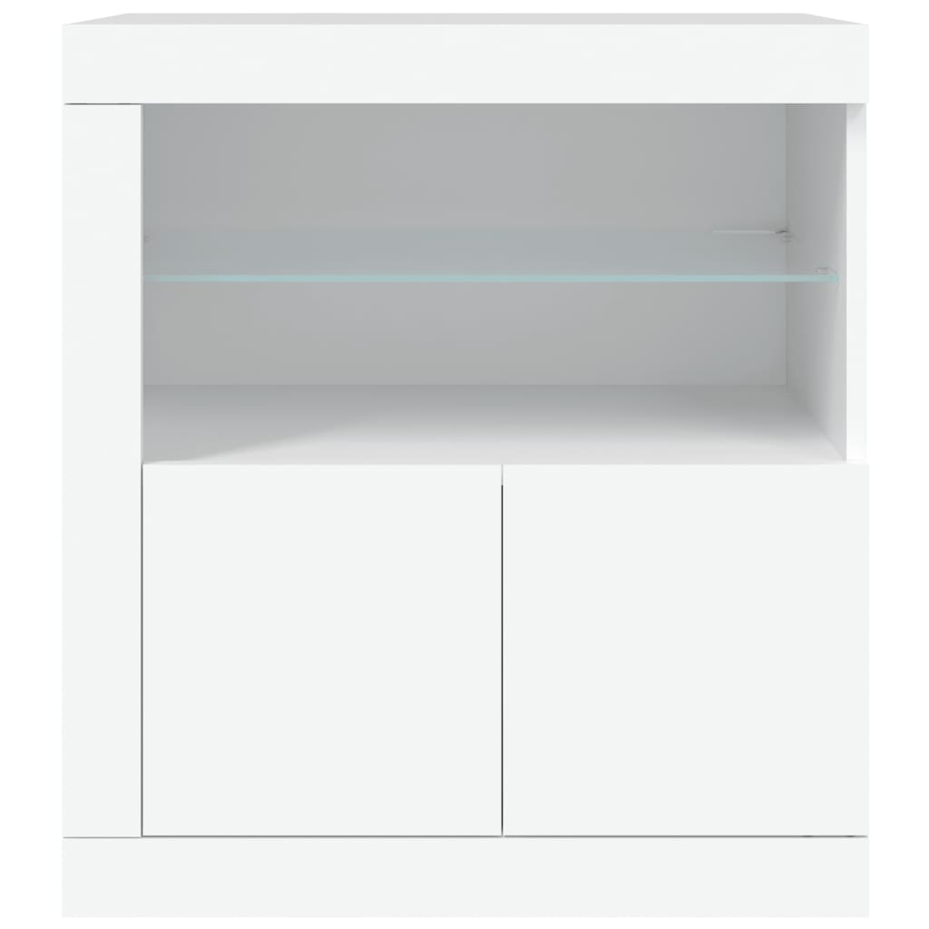 Sideboard with LED Lights White 60,5x37x67 cm
