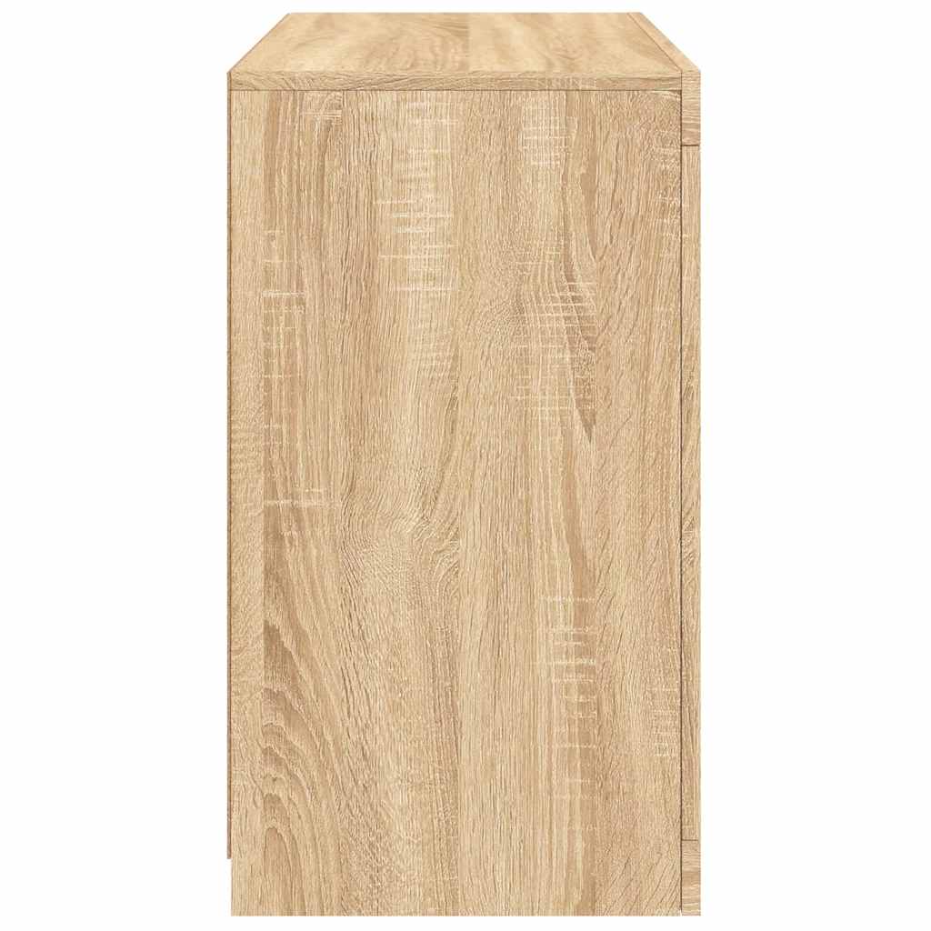 Sideboard with LED Lights Sonoma Oak 60,5x37x67 cm