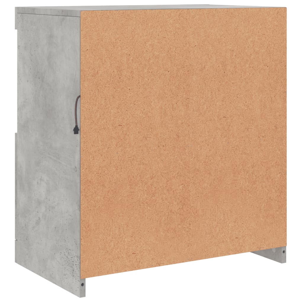 Sideboard with LED Lights Concrete Grey 60,5x37x67 cm