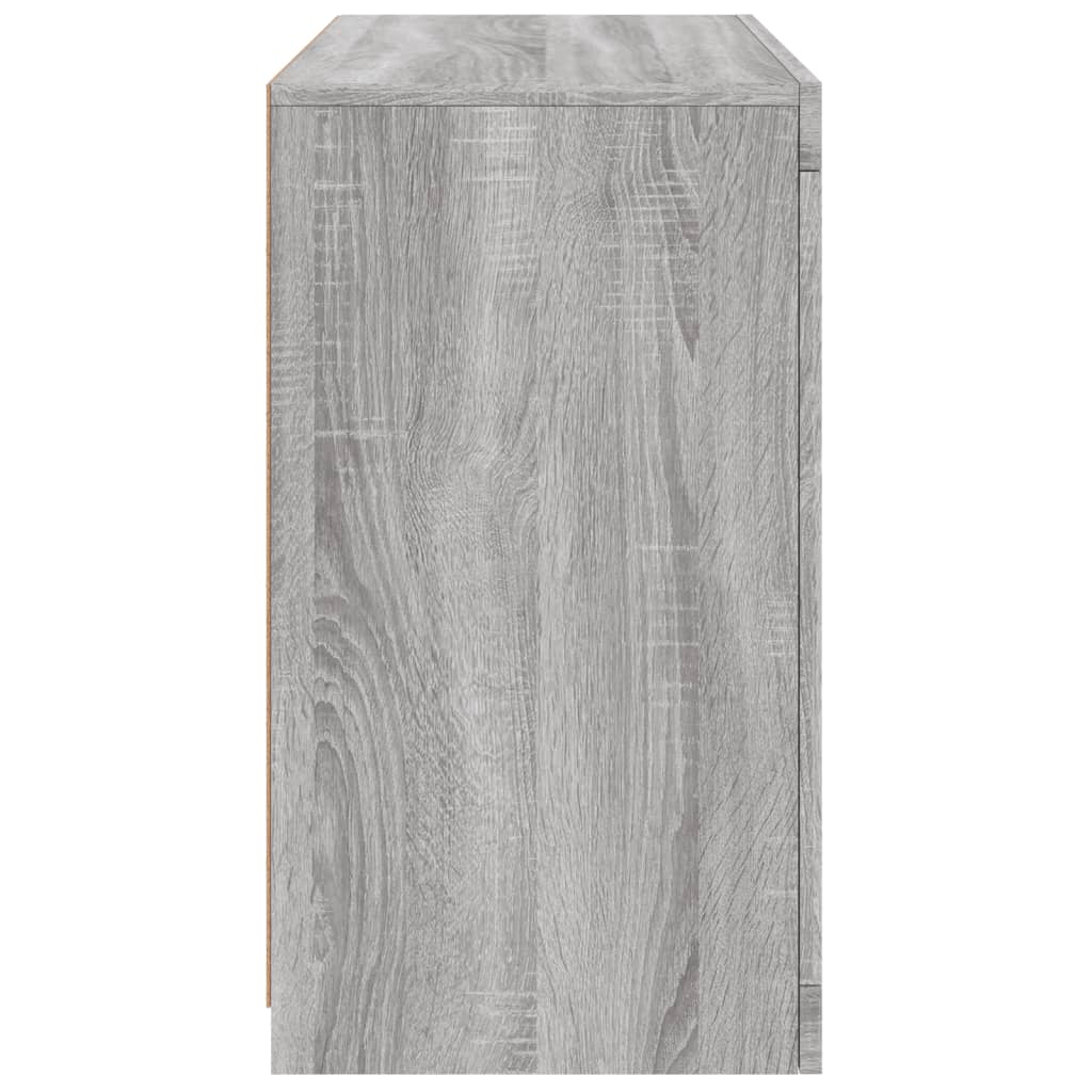 Sideboard with LED Lights Grey Sonoma 60,5x37x67 cm