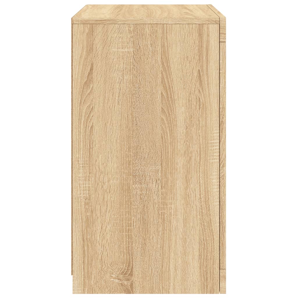 vidaXL Side Cabinets with LED Lights 2 pcs Sonoma Oak Engineered Wood