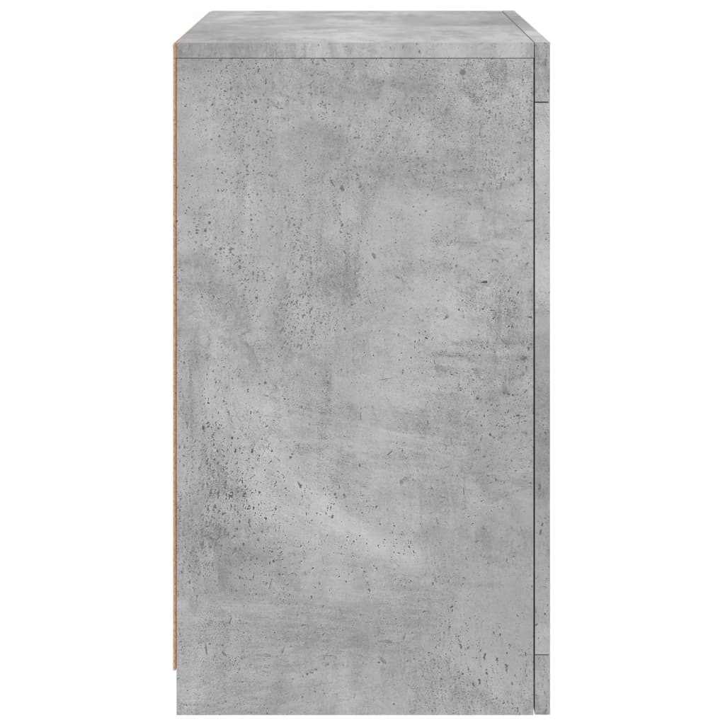 vidaXL Side Cabinet with LED Lights Concrete Grey Engineered Wood