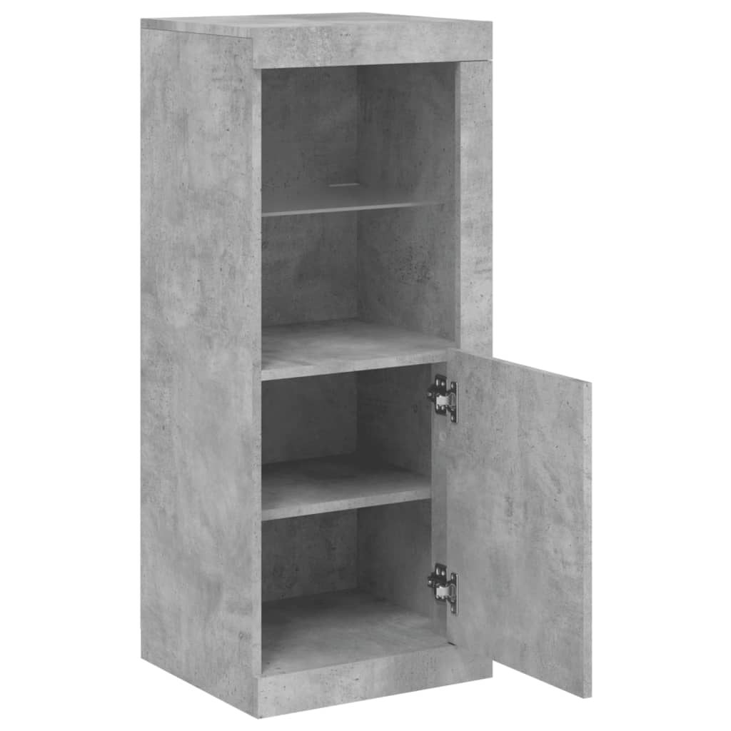 Sideboard with LED Lights Concrete Grey 41x37x100 cm