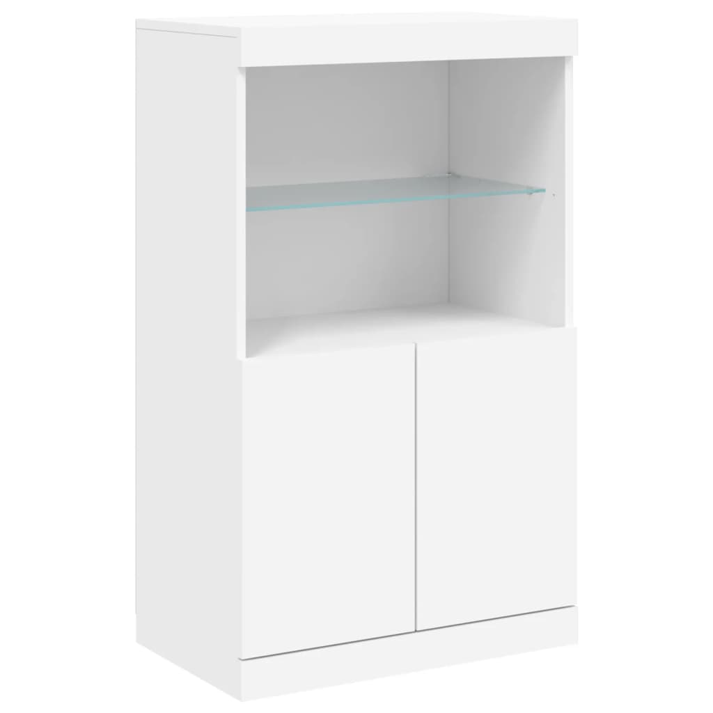 Sideboard with LED Lights White 60,5x37x100 cm