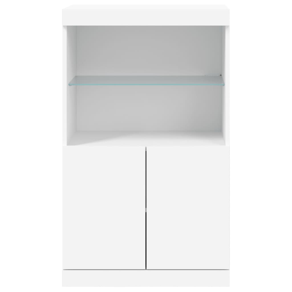 Sideboard with LED Lights White 60,5x37x100 cm