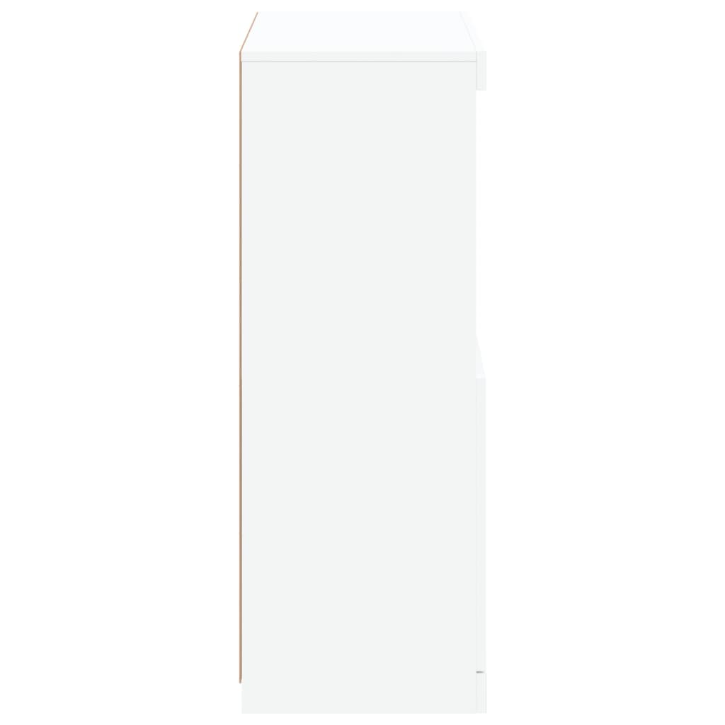 Sideboard with LED Lights White 60,5x37x100 cm