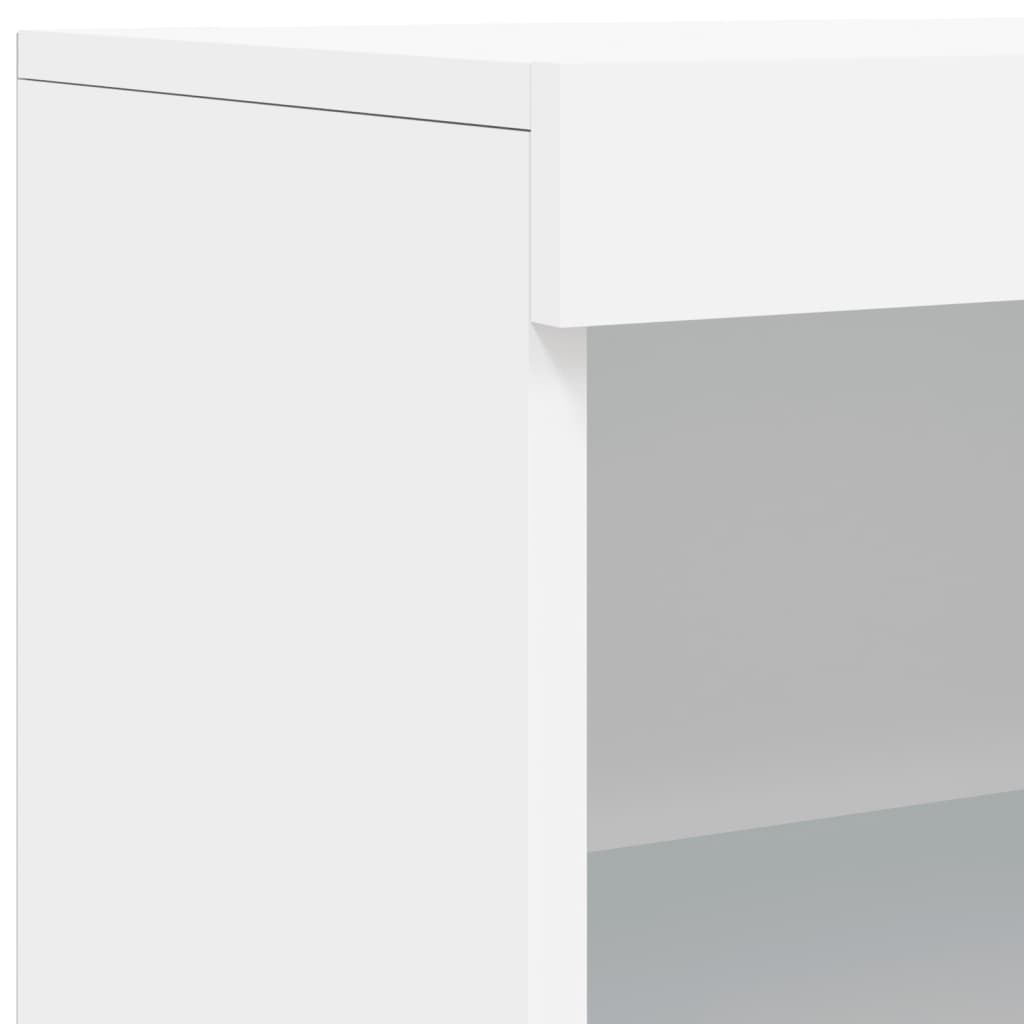 Sideboard with LED Lights White 60,5x37x100 cm