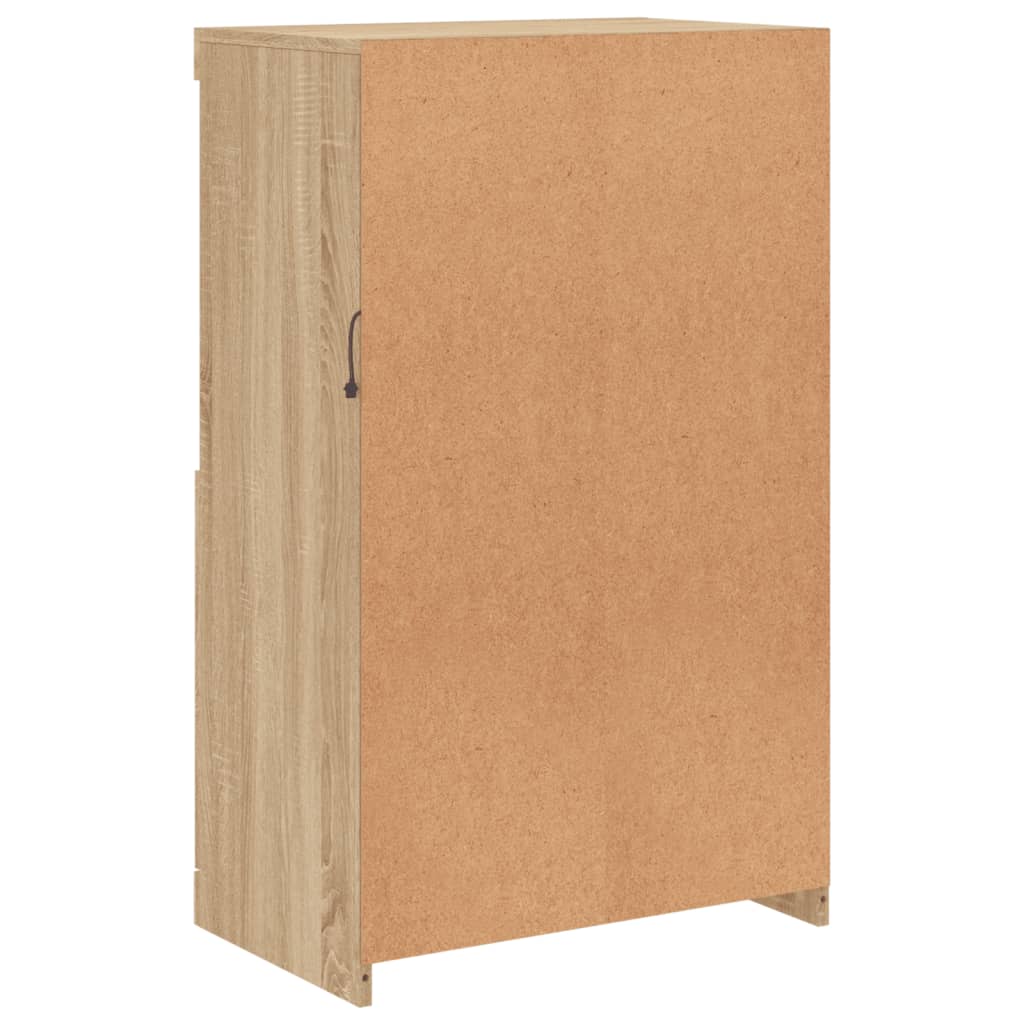 Sideboard with LED Lights Sonoma Oak 60,5x37x100 cm