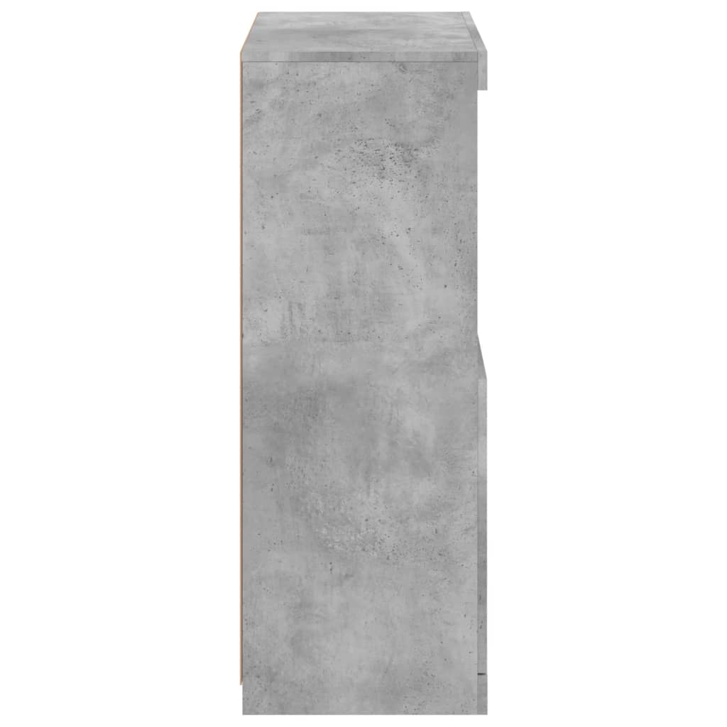 Sideboard with LED Lights Concrete Grey 60,5x37x100 cm