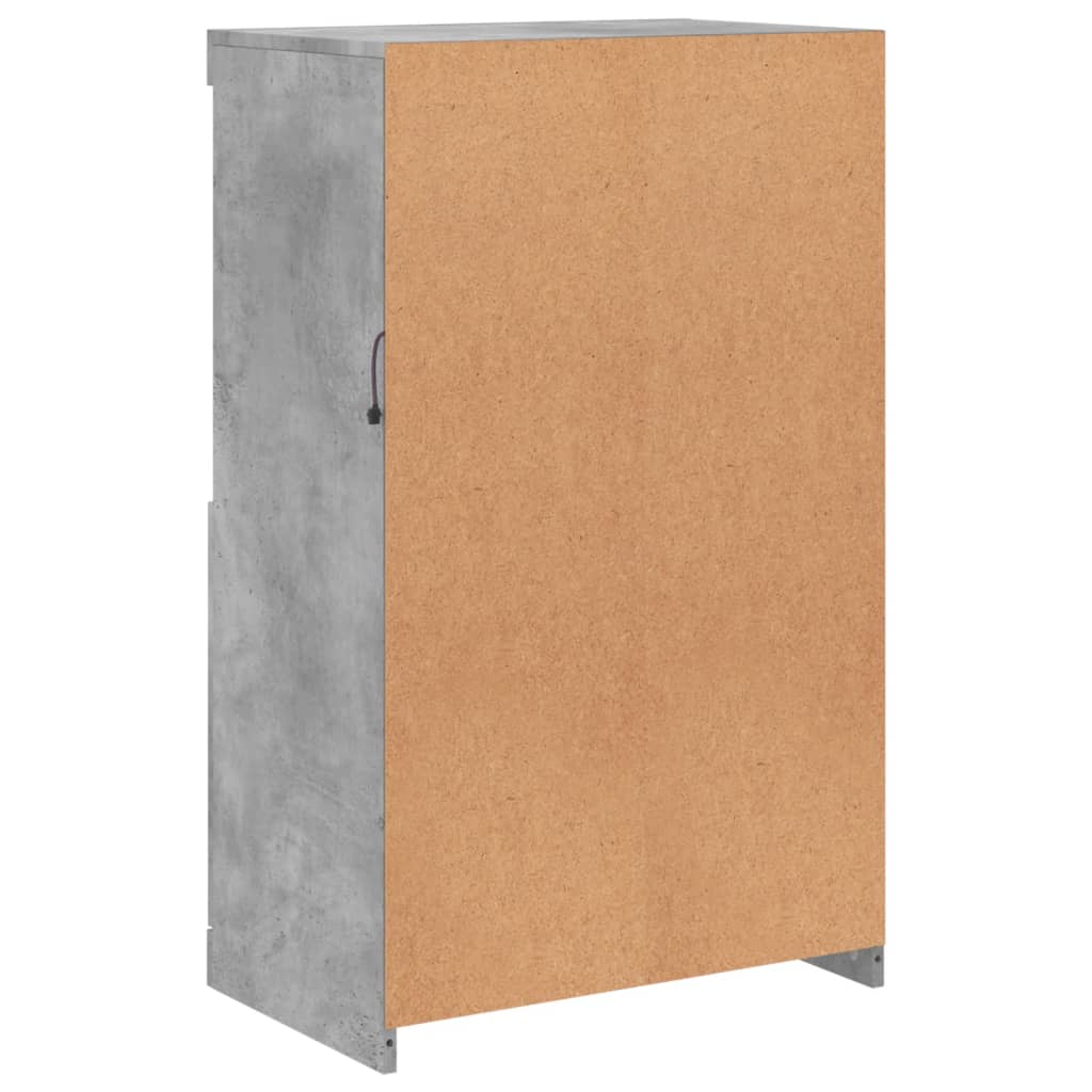 Sideboard with LED Lights Concrete Grey 60,5x37x100 cm