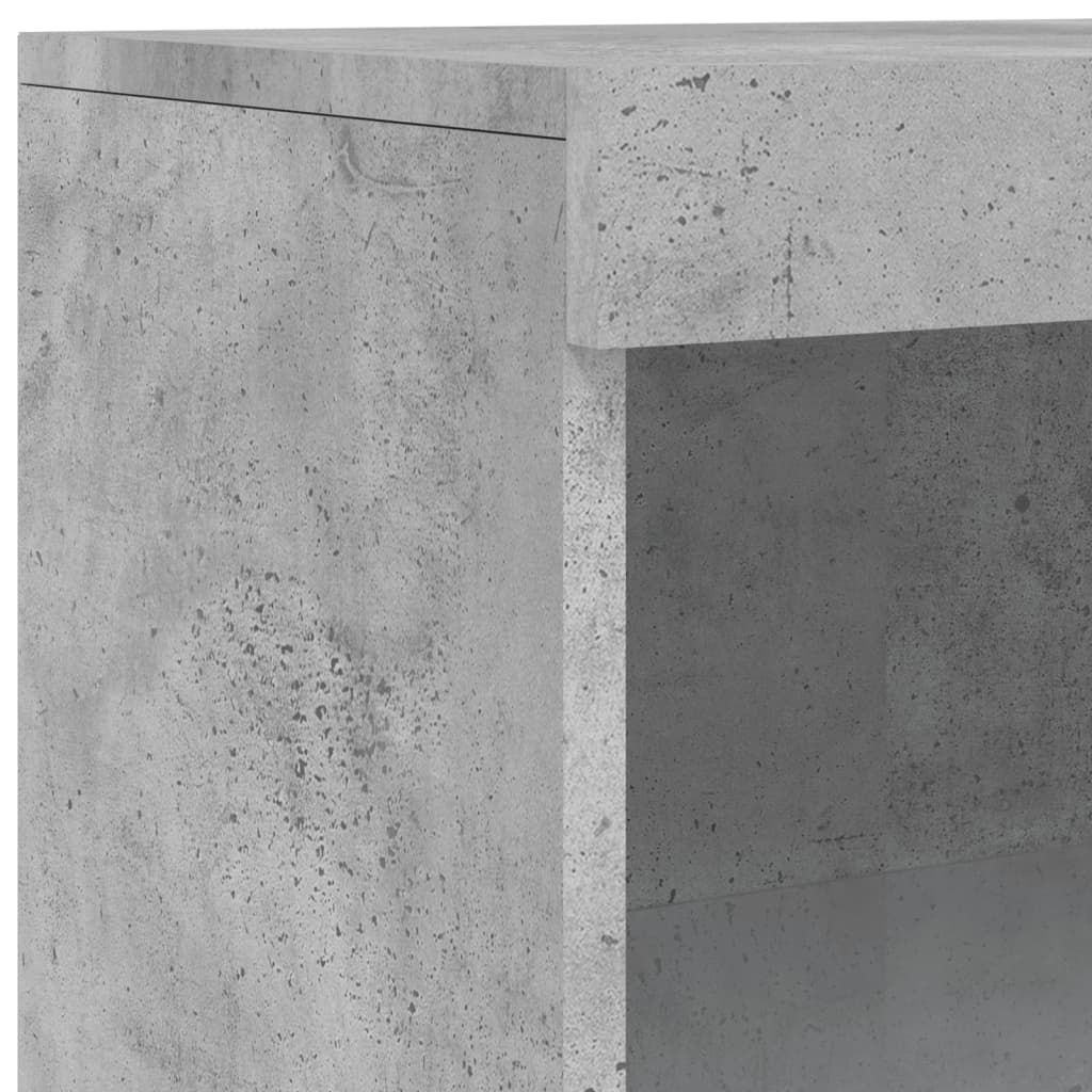 Sideboard with LED Lights Concrete Grey 60,5x37x100 cm