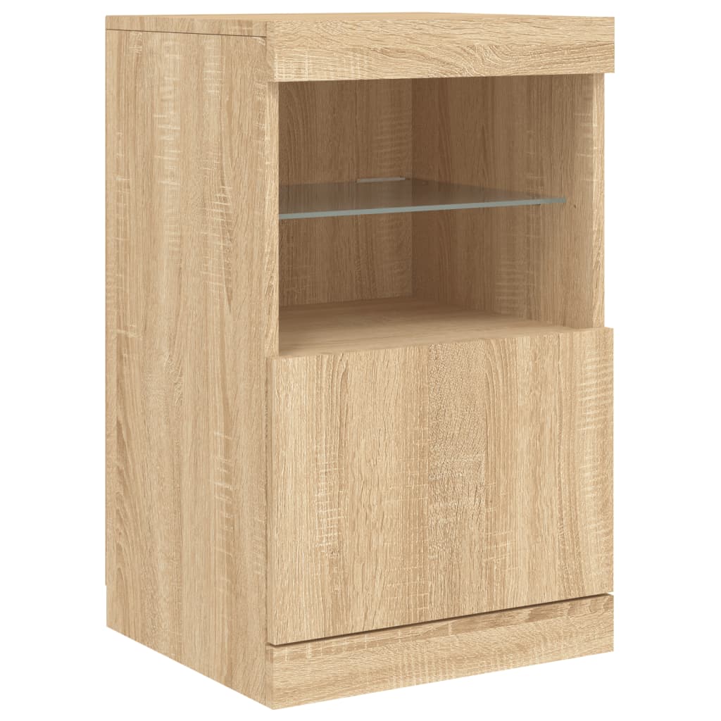 vidaXL Sideboard with LED Lights Sonoma Oak 41x37x67 cm