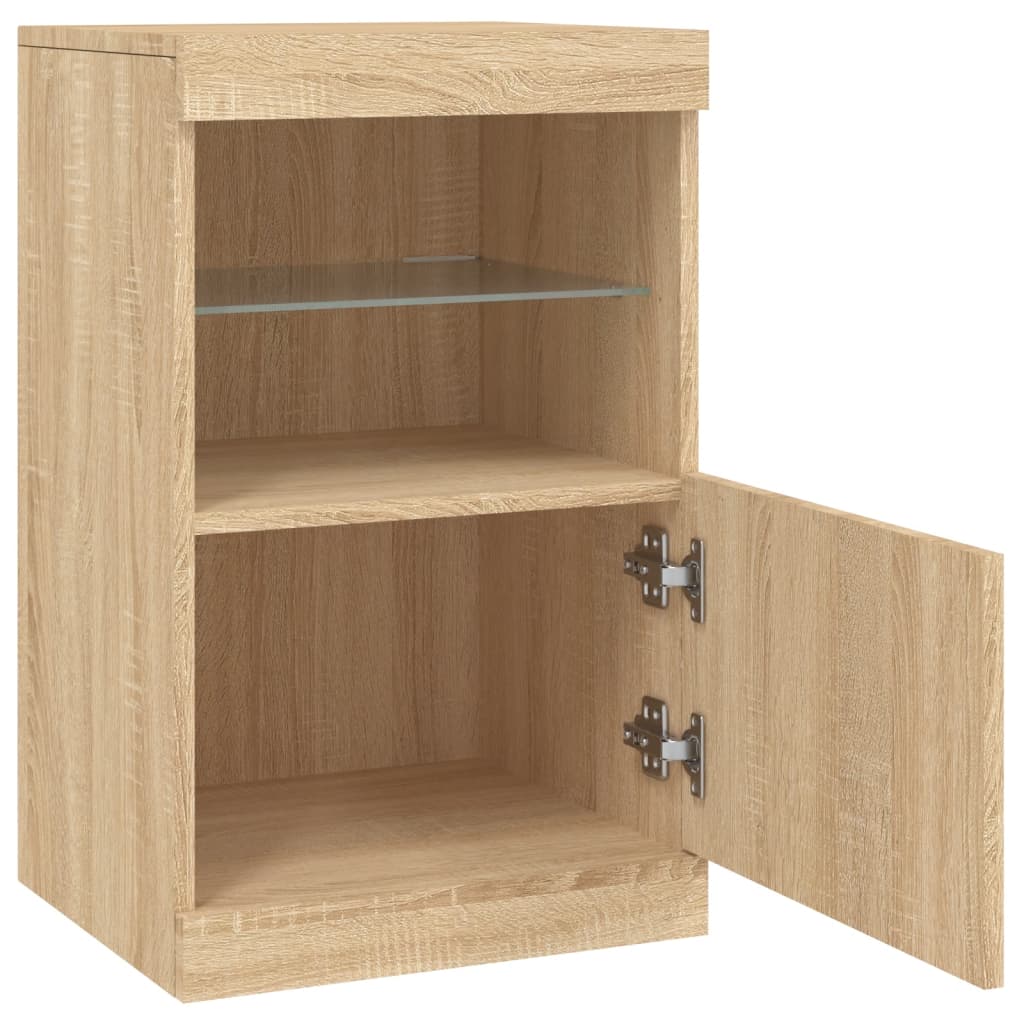 vidaXL Sideboard with LED Lights Sonoma Oak 41x37x67 cm