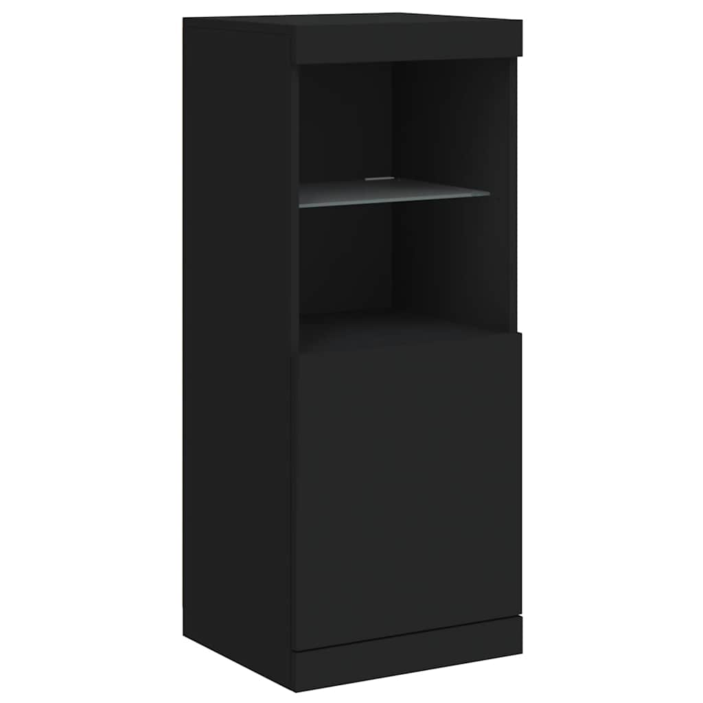 Sideboard with LED Lights Black 41x37x100 cm