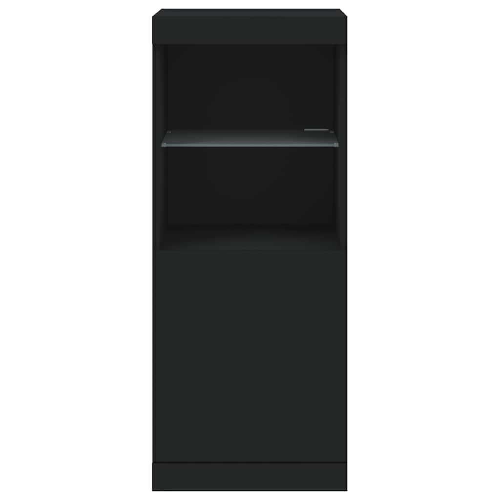 Sideboard with LED Lights Black 41x37x100 cm