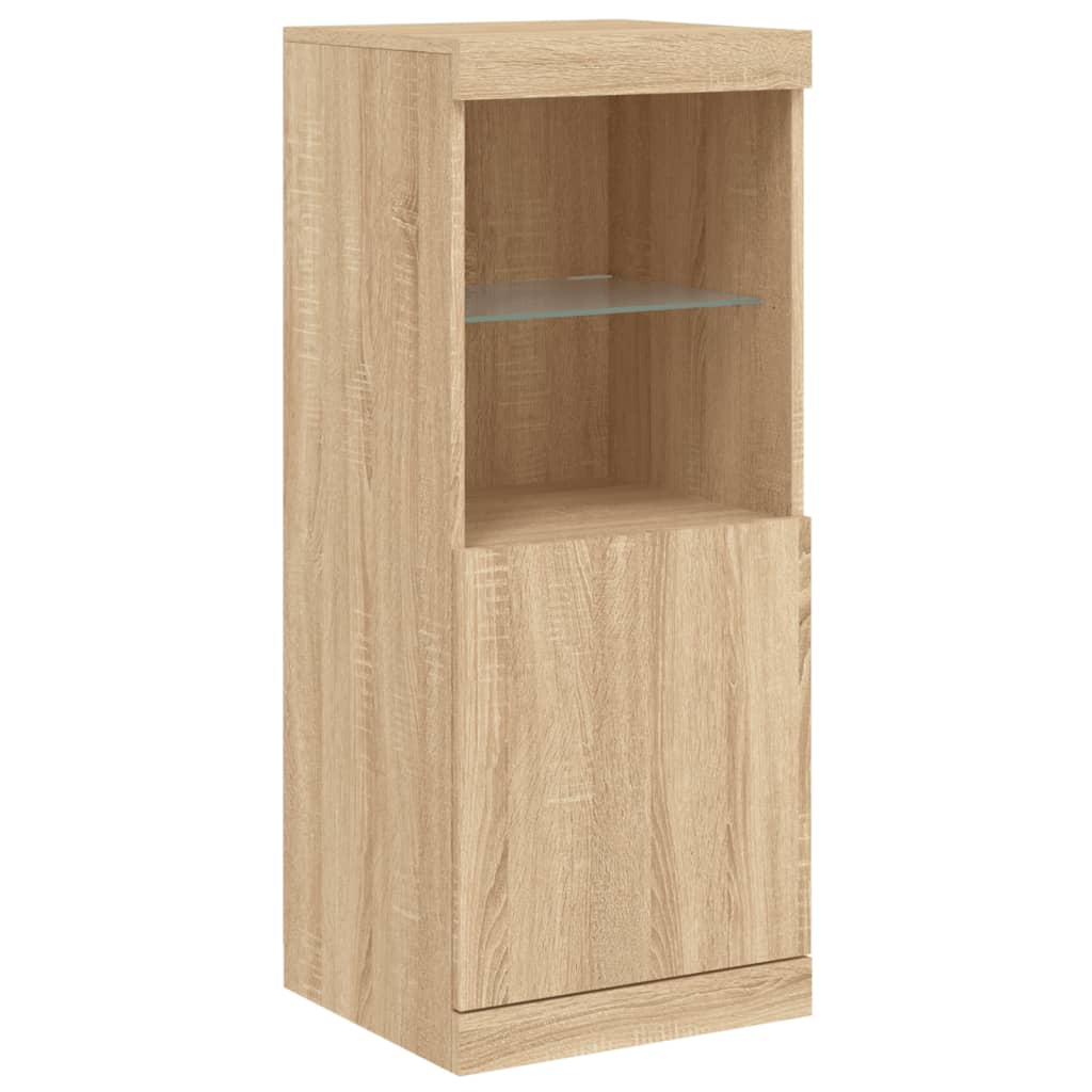 Sideboard with LED Lights Sonoma Oak 41x37x100 cm