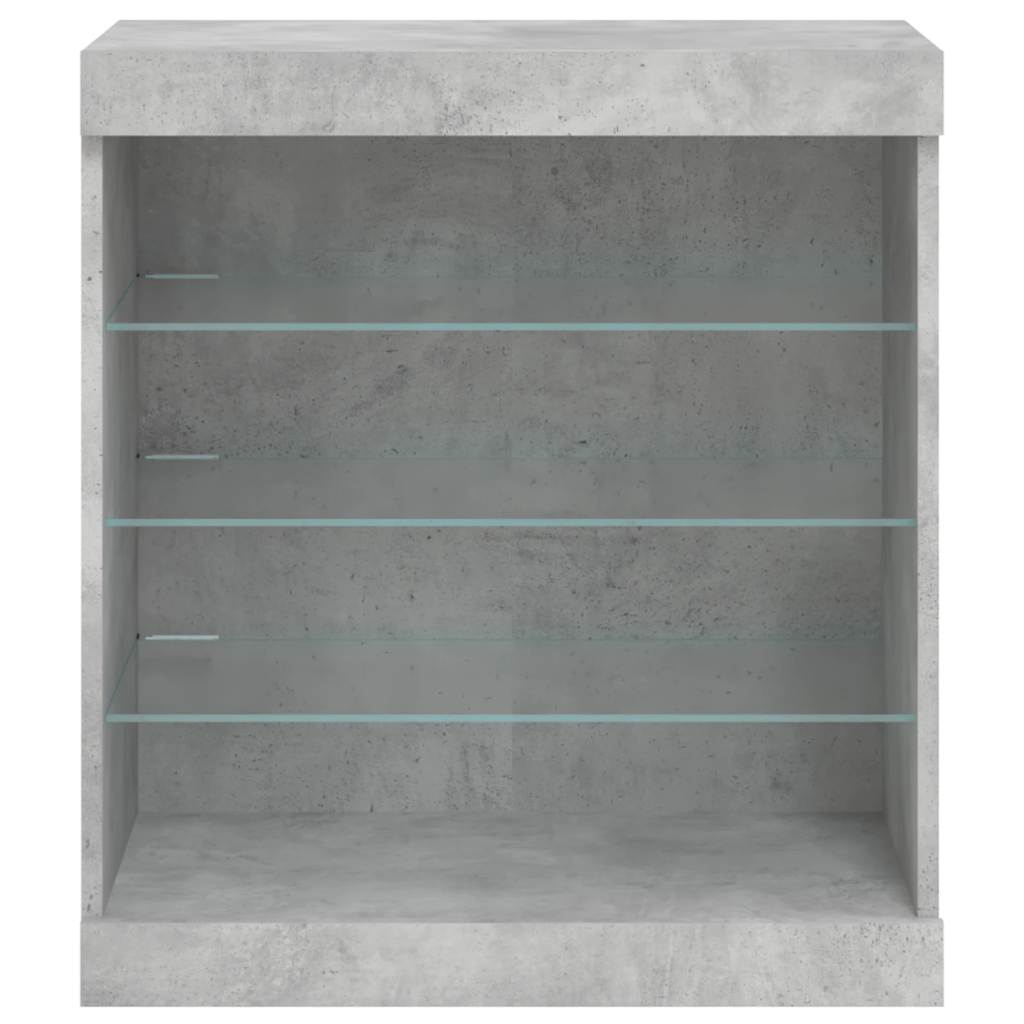 Sideboard with LED Lights Concrete Grey 60,5x37x67 cm