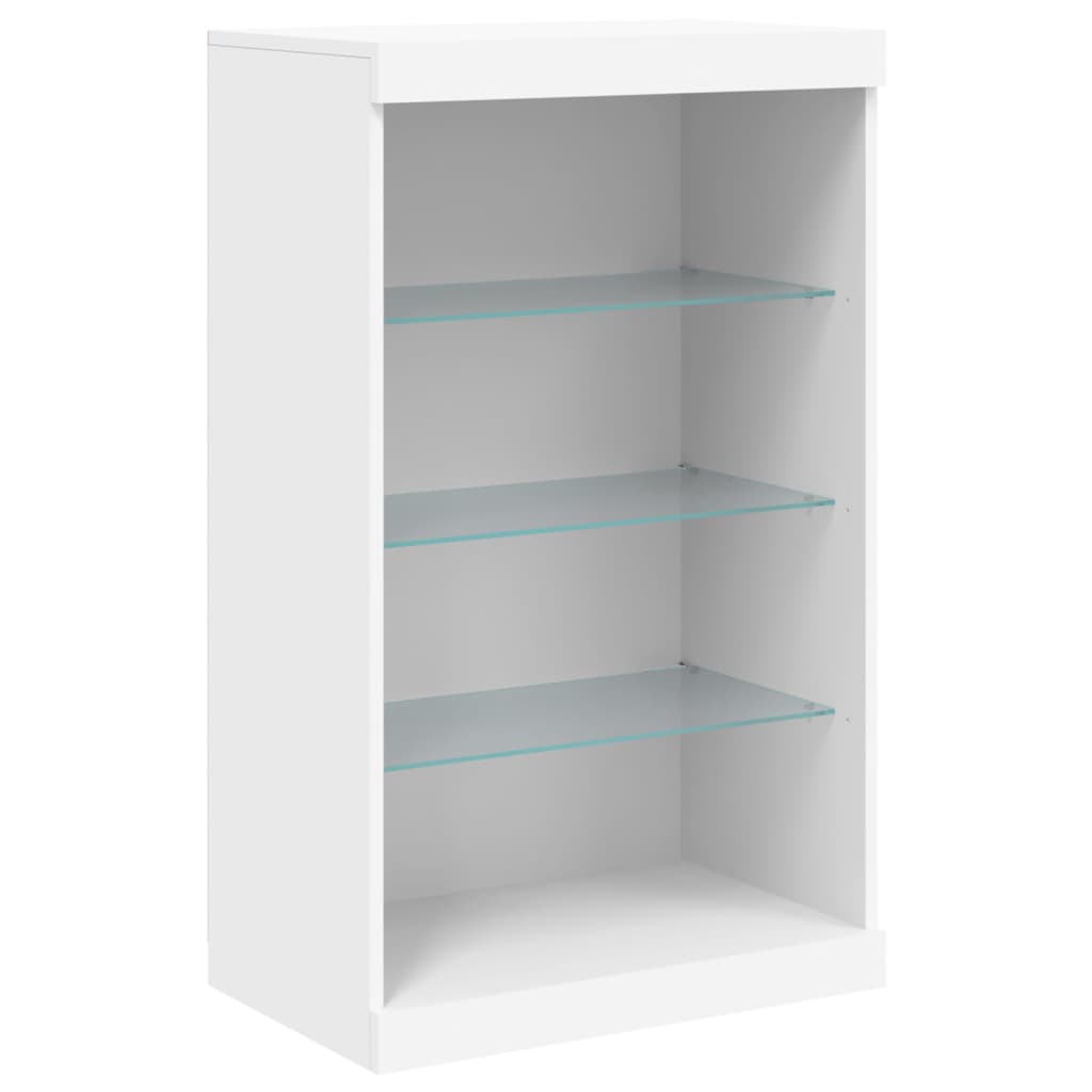 Sideboard with LED Lights White 60,5x37x100 cm
