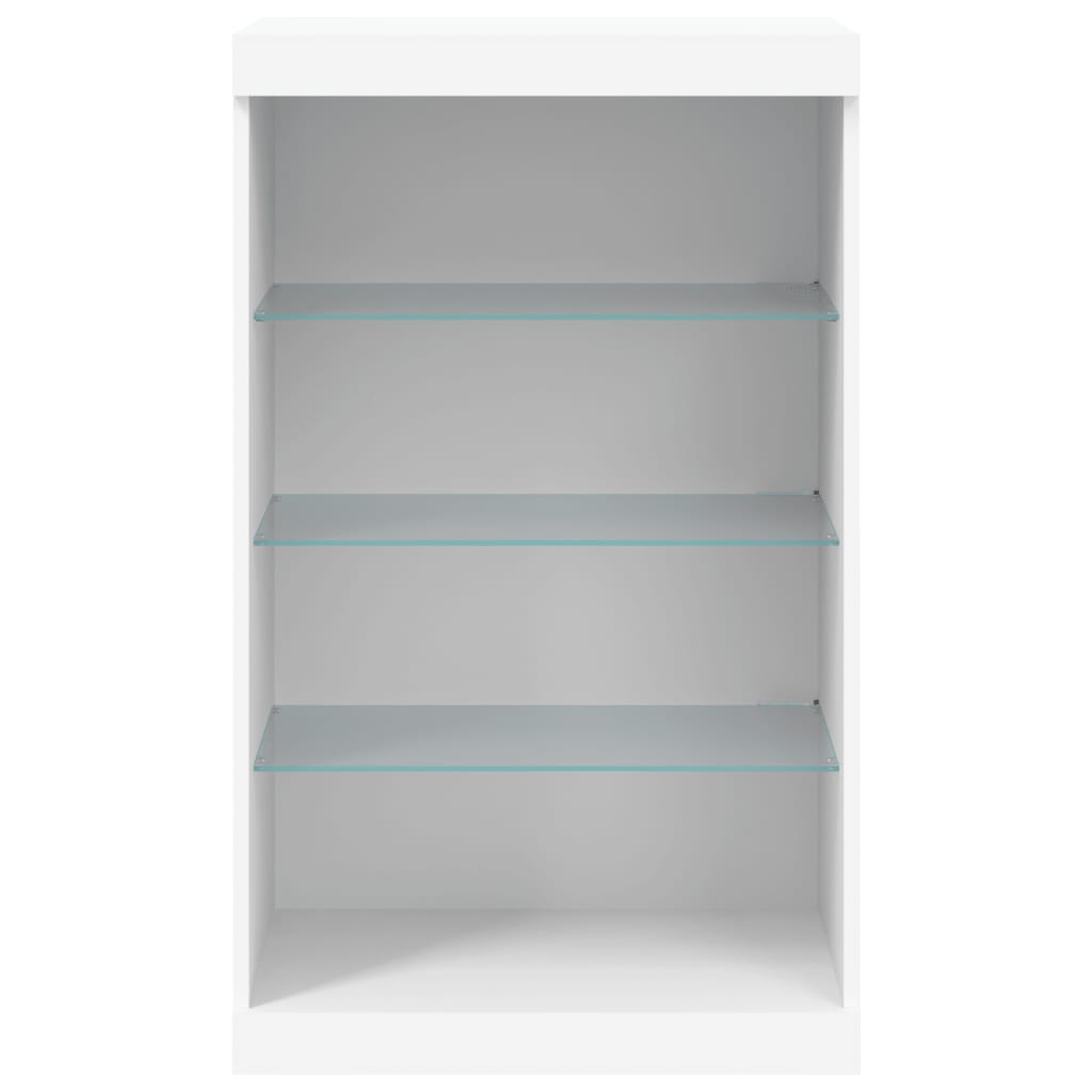 Sideboard with LED Lights White 60,5x37x100 cm