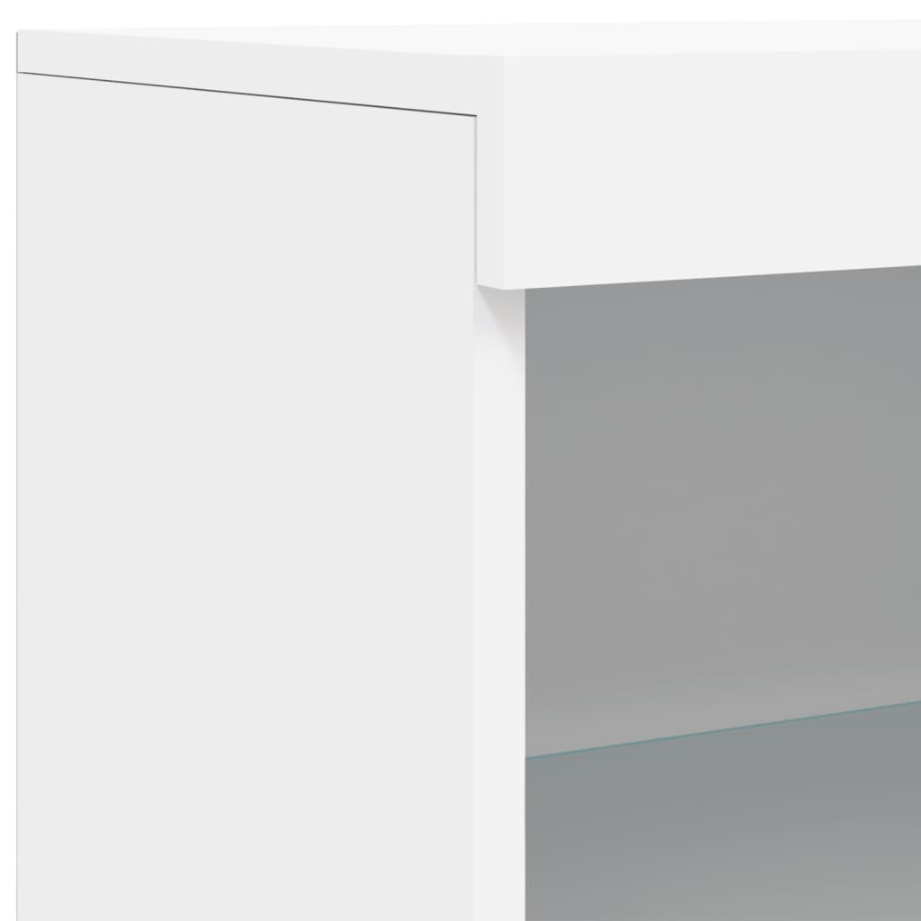 Sideboard with LED Lights White 60,5x37x100 cm