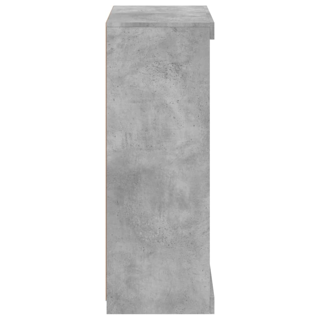 Sideboard with LED Lights Concrete Grey 60,5x37x100 cm