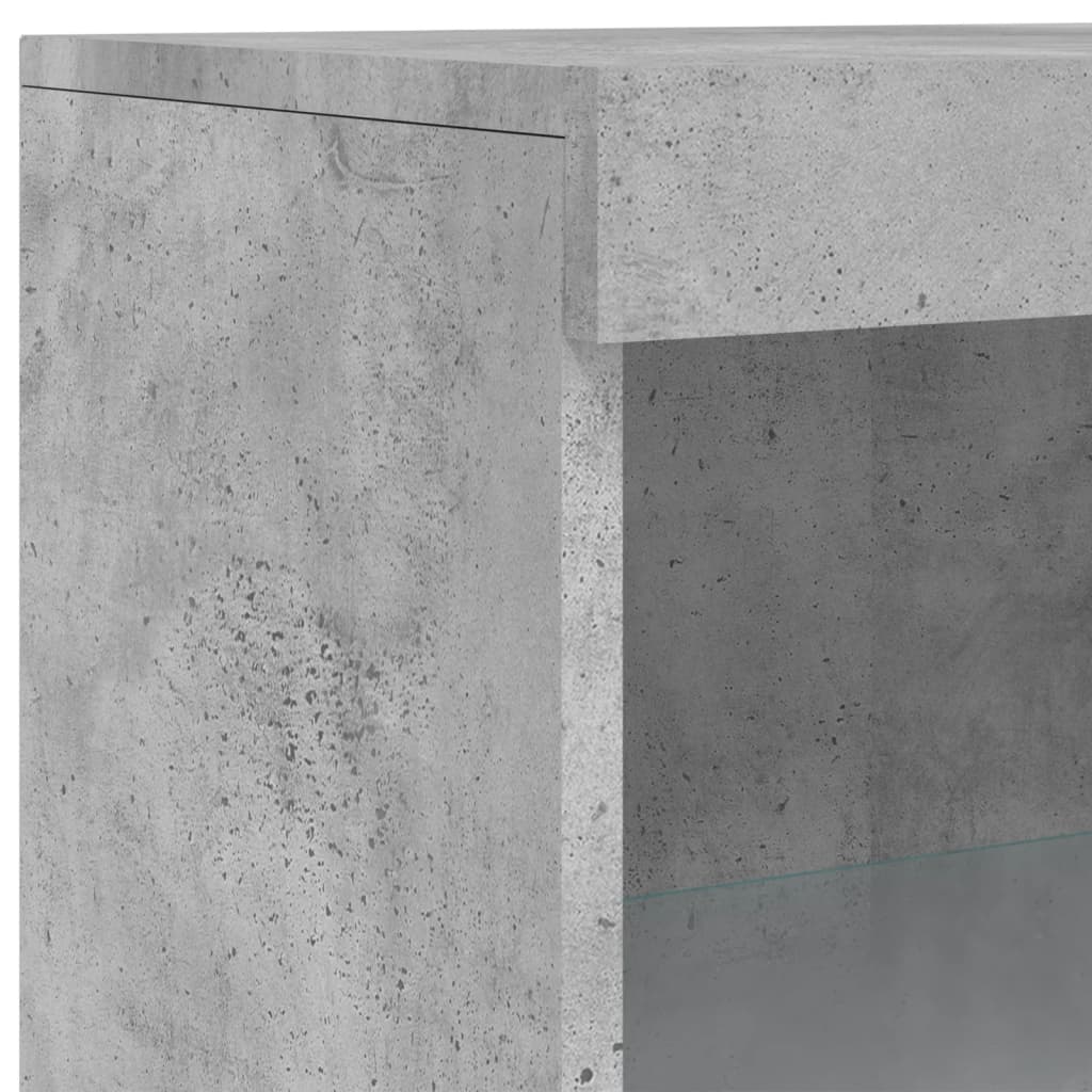 Sideboard with LED Lights Concrete Grey 60,5x37x100 cm