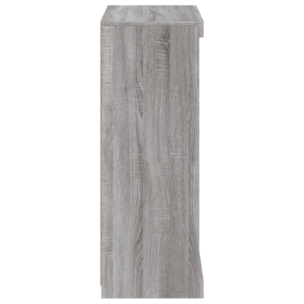 Sideboard with LED Lights Grey Sonoma 60,5x37x100 cm