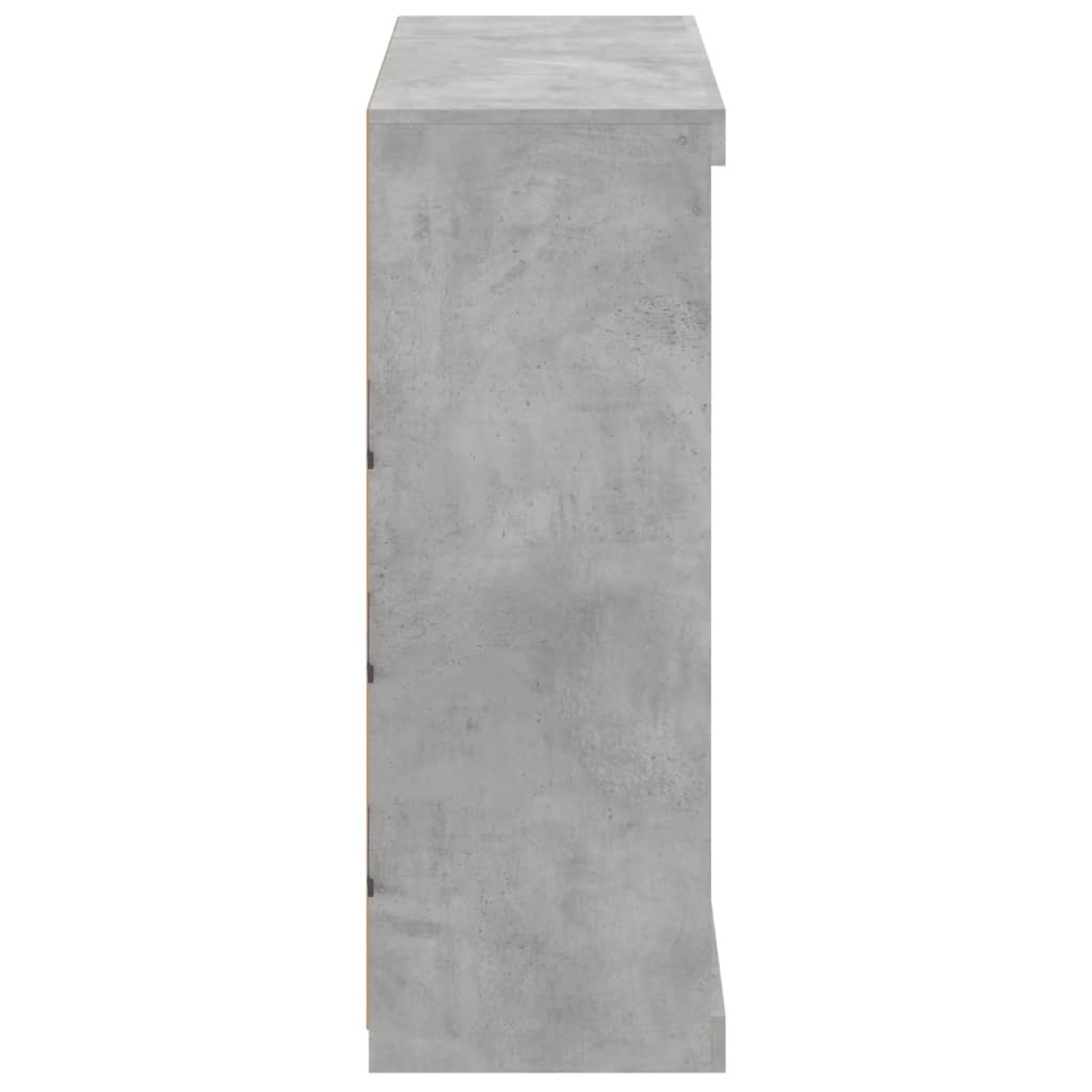Sideboard with LED Lights Concrete Grey 81x37x100 cm