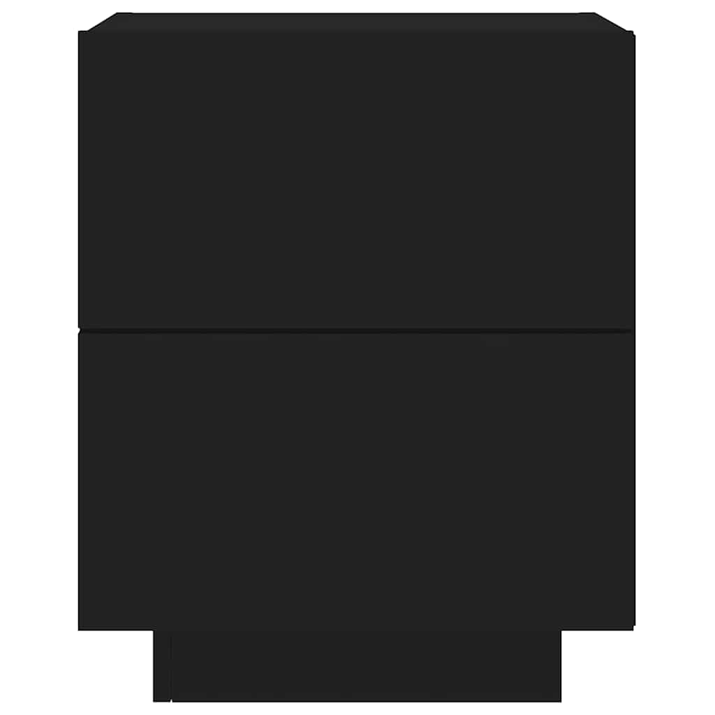 Bedside Cabinet | Set of 2 | Black | Engineered wood | Standard