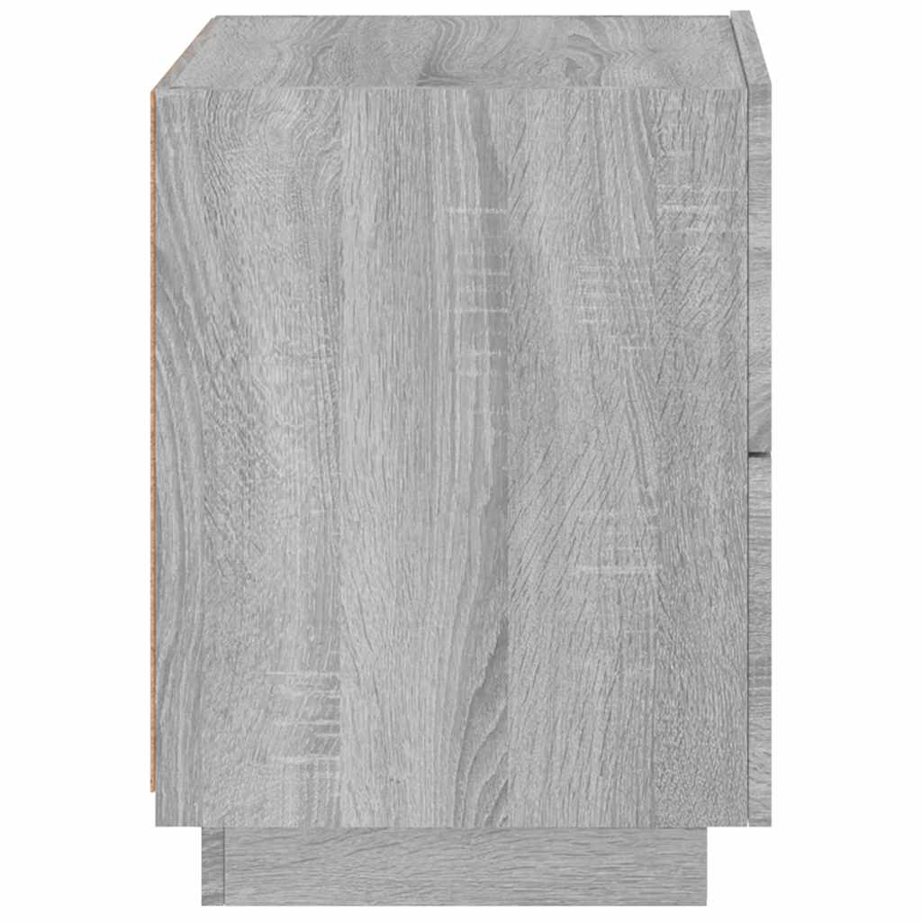 Bedside Cabinets with LED Lights 2 pcs Grey Sonoma