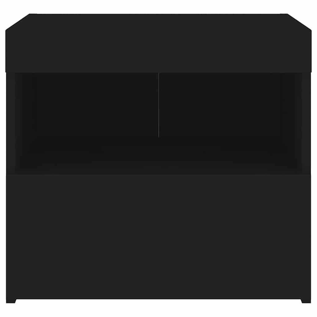 Bedside Cabinet | Set of 2 | Black | Engineered wood | Medium