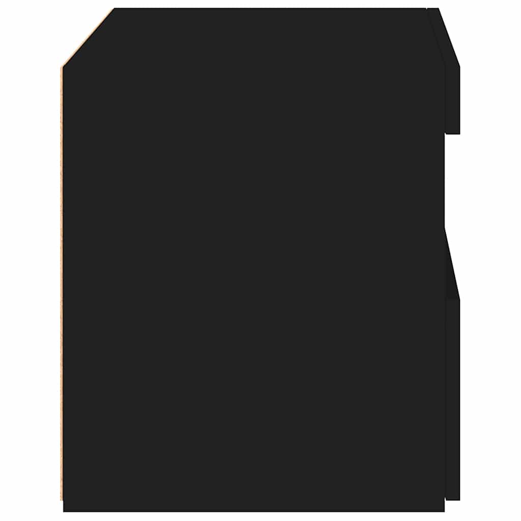 Bedside Cabinet | Set of 2 | Black | Engineered wood | Medium