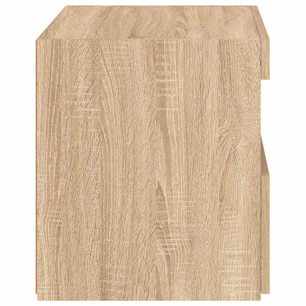 Bedside Cabinets with LED Lights 2 pcs Sonoma Oak 50x40x45 cm