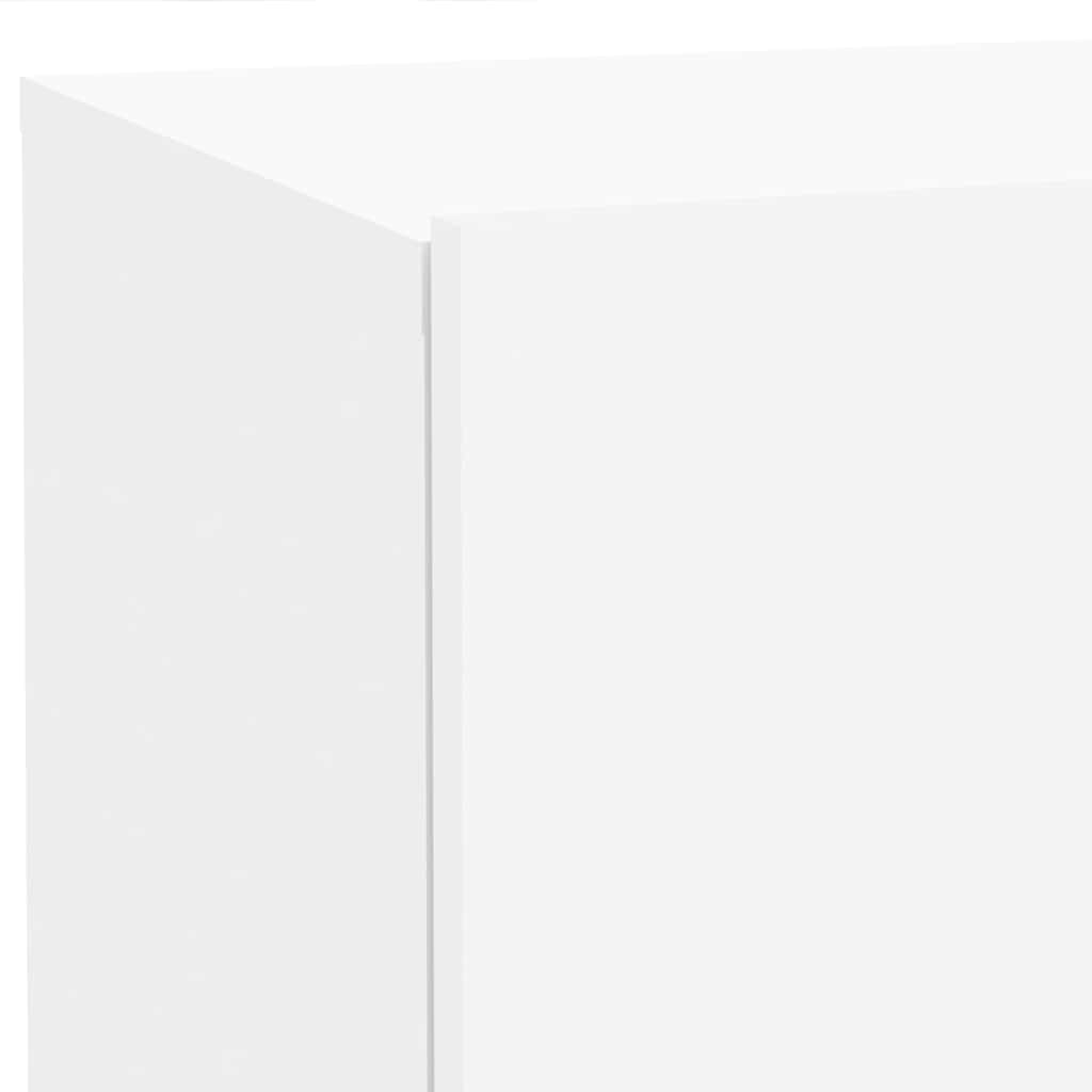 Bedside Cabinet with LED Lights White 70x36x40,5 cm
