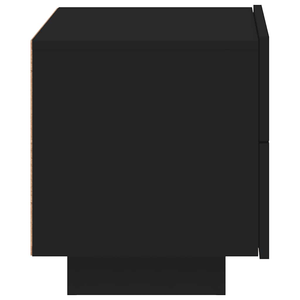 Bedside Cabinet | Black | Engineered wood | Bedside Cabinet | Rectangular