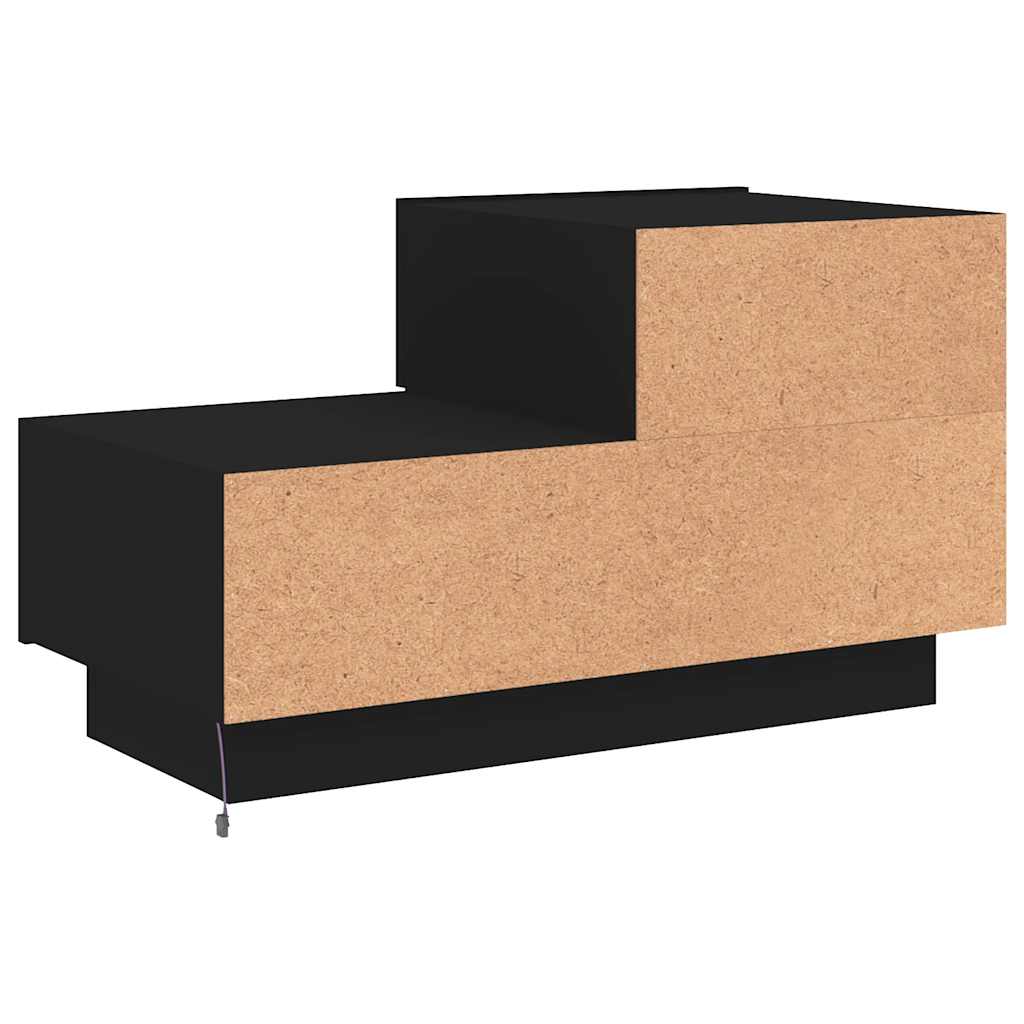 Bedside Cabinet | Black | Engineered wood | Bedside Cabinet | Rectangular