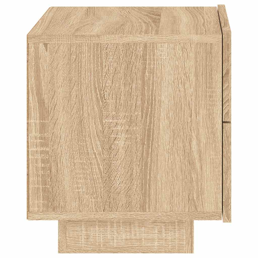 Bedside Cabinet with LED Lights Sonoma Oak 70x36x40,5 cm