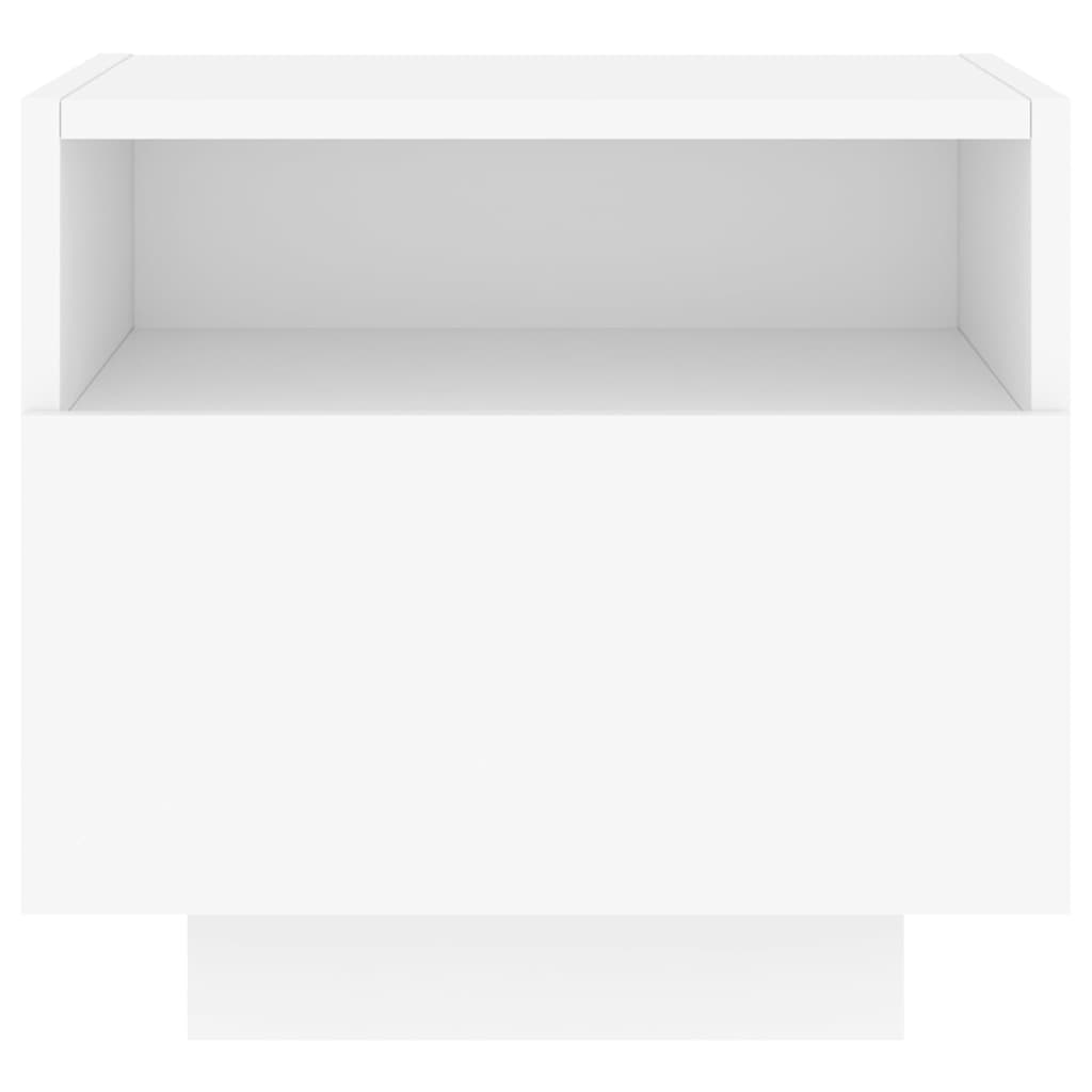 Bedside Cabinets with LED Lights 2 pcs White 40x39x37 cm