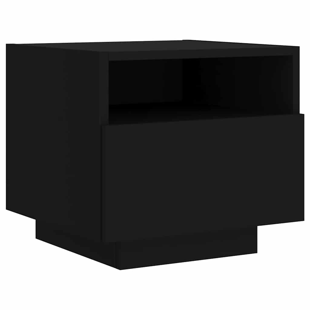Bedside Cabinet | Set of 2 | Black | Engineered wood | Bedside Cabinet