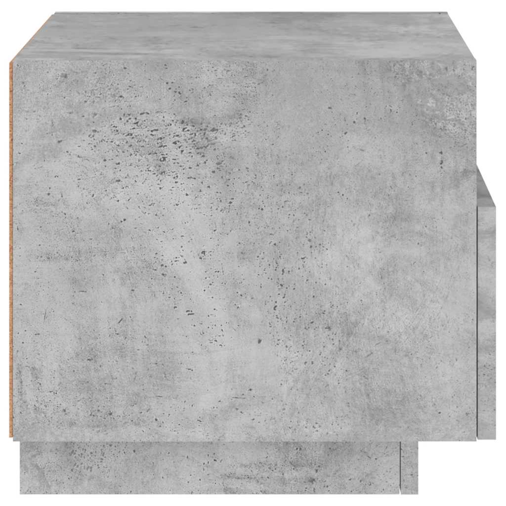 Bedside Cabinets with LED Lights 2 pcs Concrete Grey 40x39x37cm