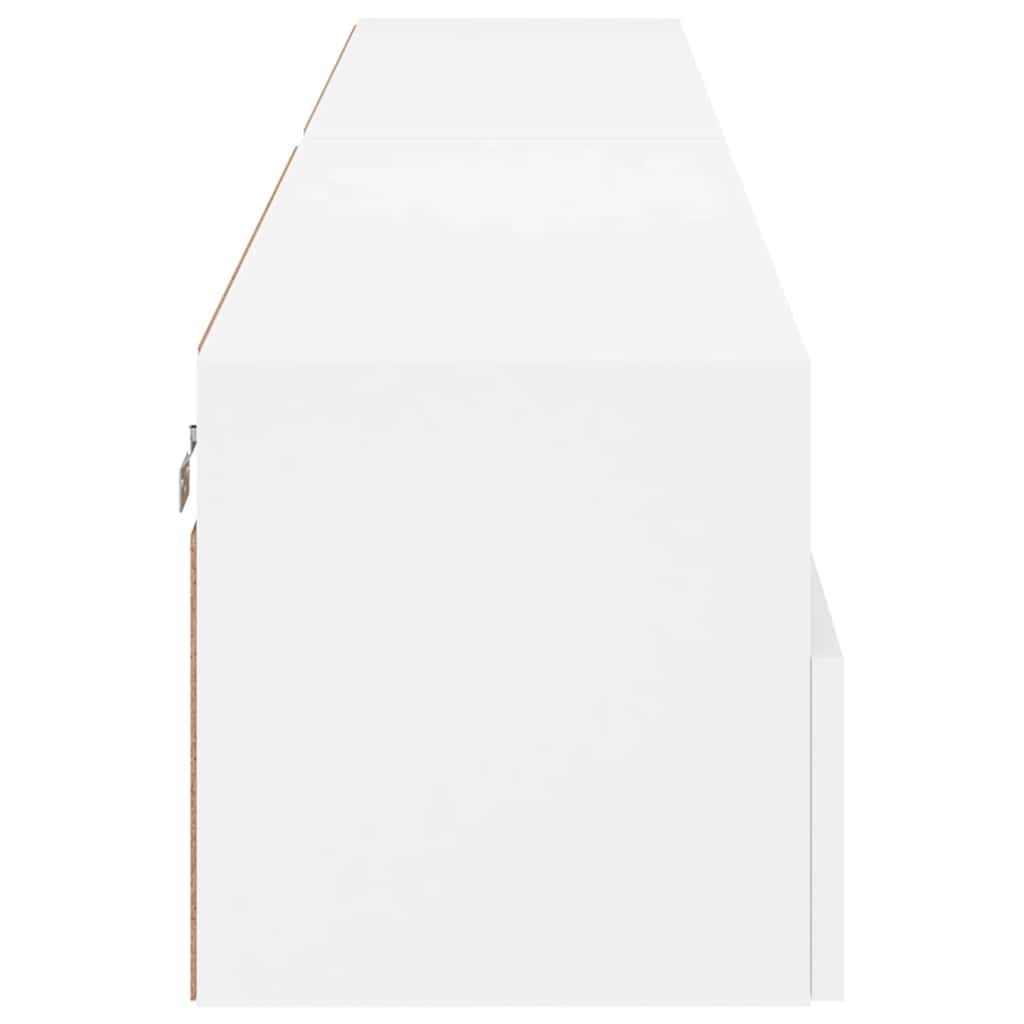TV Wall Cabinets 2 pcs White 100x30x30 cm Engineered Wood