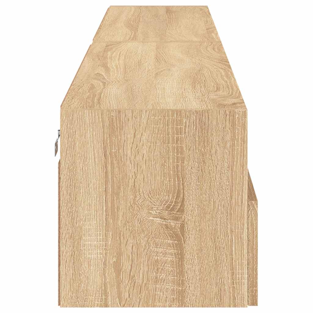 TV Wall Cabinet | Set of 2 | Sonoma oak | Engineered wood | Medium