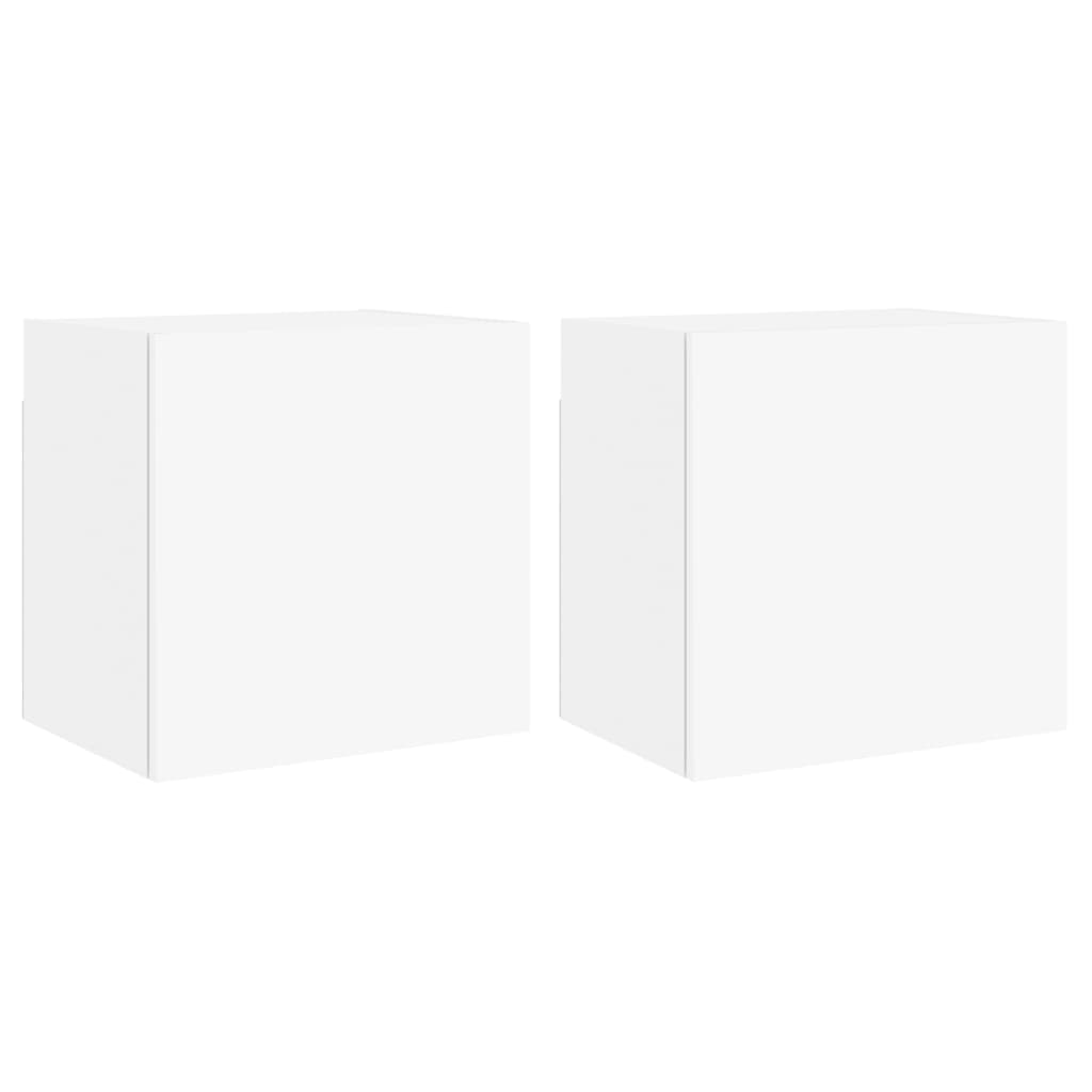 TV Wall Cabinets 2 pcs White 40,5x30x40 cm Engineered Wood