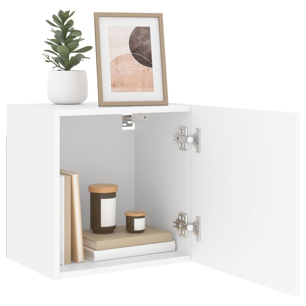 TV Wall Cabinets 2 pcs White 40,5x30x40 cm Engineered Wood