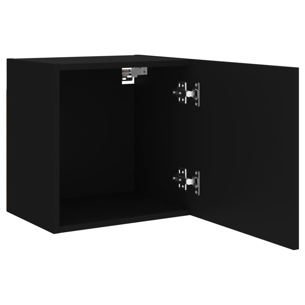TV Wall Cabinets 2 pcs Black 40,5x30x40 cm Engineered Wood