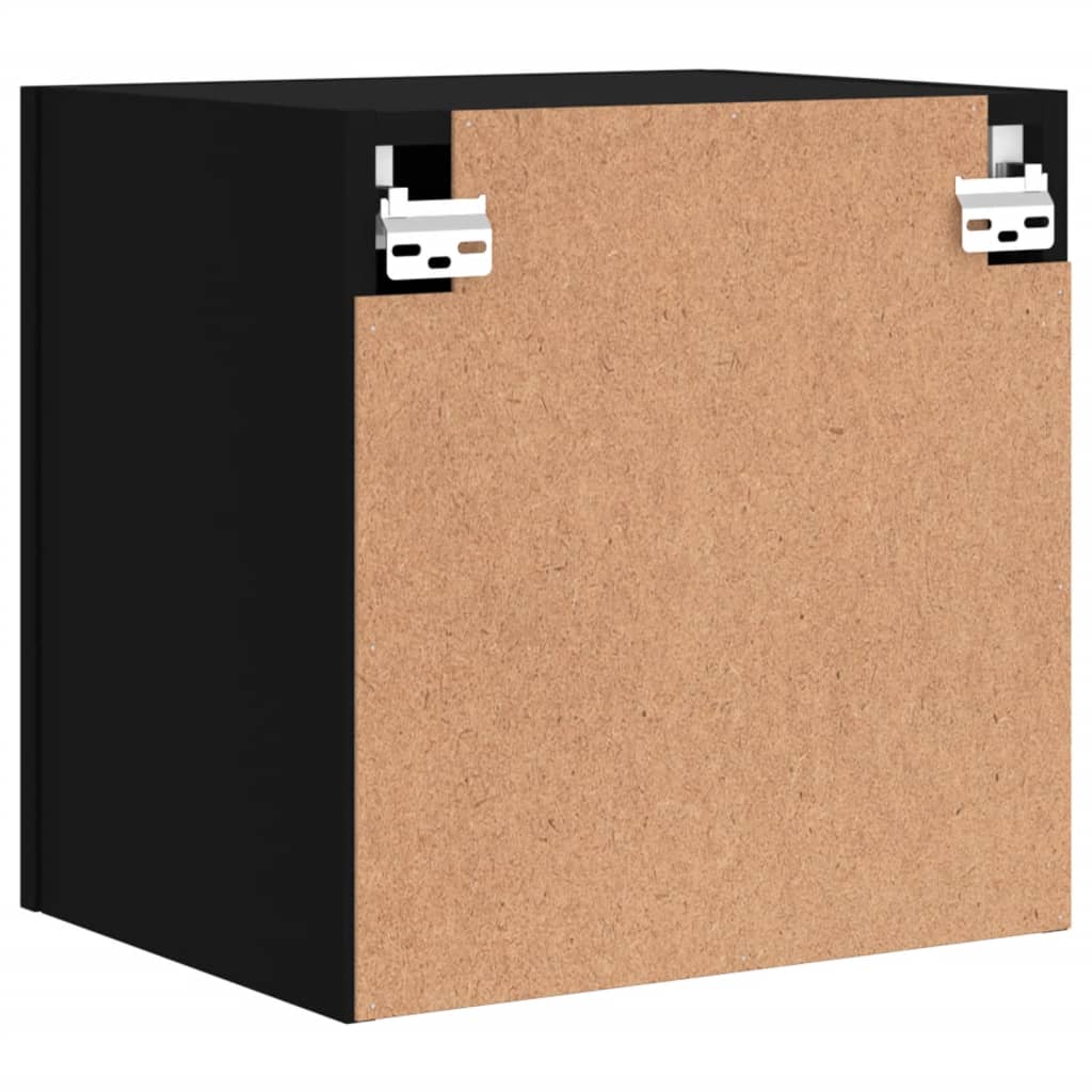 TV Wall Cabinets 2 pcs Black 40,5x30x40 cm Engineered Wood